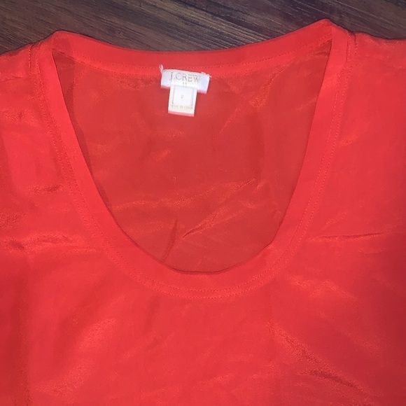 J Crew shell cap sleeve blouse/top burnt orange size 2 xsmall/small EUC - Picture 4 of 4